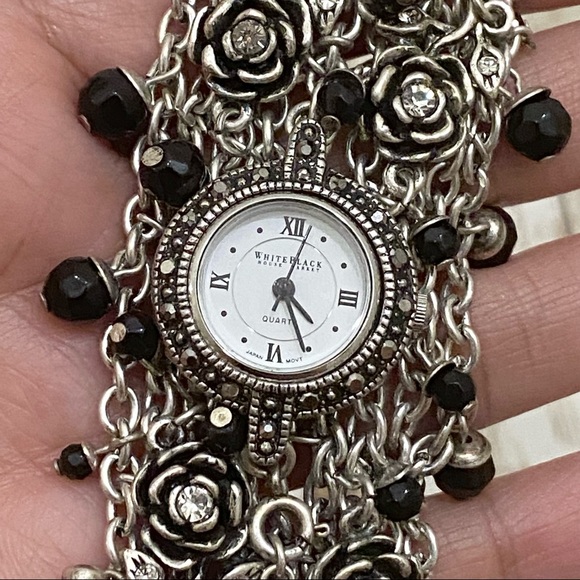 White House Black Market Chain Beaded Watch